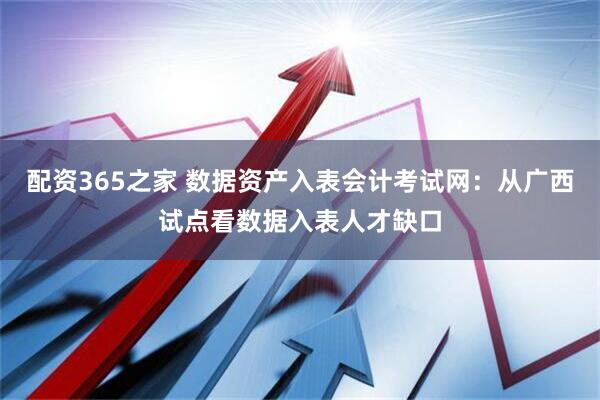 配资365之家 数据资产入表会计考试网：从广西试点看数据入表人才缺口